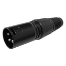 Conector Xlr Macho Linha Preto Metalico Storm 10 Unidades