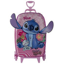 Mochila Infantil Com Rodinha Stitch Rosa