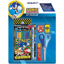 Kit Escolar Sonic Com 7 Peças Em Blister