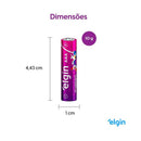 Pilha Recarregável Aaa 900mah Elgin