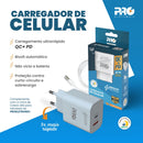 CARREGADOR DE CELULAR UNIVERSAL ULTRARRÁPIDO PROELETRONIC 20W