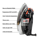 FERRO A SECO BLACK + DECKER VFA1110TM2 CROMADO COM BASE DE ALUMÍNIO 220V