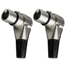 Kit 02 Conectores Xlr Femea 90 Graus Wc2043 Wireconex
