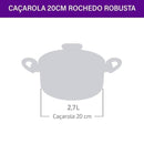 Caçarola Rochedo Robusta Grafite 20cm - CXM / 4