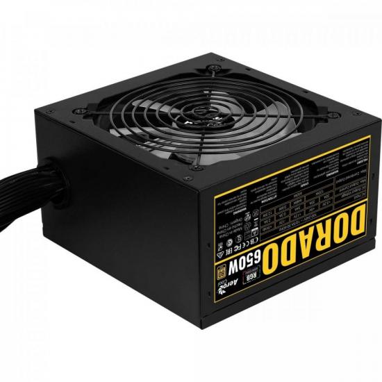 Fonte Gamer ATX Aerocool DORADO 650W 80 Plus Gold APFC