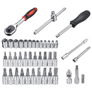 Conjunto Kit Ferramentas Soquete 1/4 46pçs Reparos