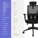 Cadeira de Escritório Ergonômica Fortrek Ergo Shield Mesh Respirável Preta