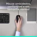 Kit Teclado e Mouse Com Fio USB Logitech MK120 Preto