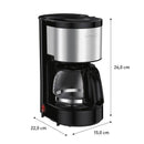 Cafeteira Elétrica Arno Perfectta Inox 600ml Jarra de Vidro 127V
