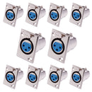 Conector Xlr Painel Metal Storm 10 Unidades