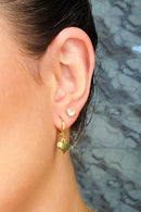 Brinco Argolinha Com Coração Grande Banhado Em Ouro 18k Cor:dourado