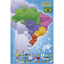 Quebra-cabeça Cartonado Mapa Do Brasil - 200 Peças