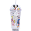 Copo Decorado Mickey Com Led E Canudo 450ml Sortido