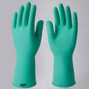 Luva Para Limpeza Soft Pequena Verde Látex Com Forro Flocado