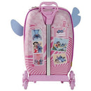 Mochila Infantil Com Rodinha Stitch Rosa