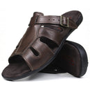 Chinelo Masculino De Couro Chocolate - 10C0900LTCHC