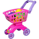 Brincando De Casinha - Carrinho Super Market Rosa Com Frutas E Legumes