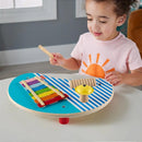 Fisher-price Wood Mesa Musical Com Instrumentos 3 Em 1
