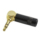 Conector P2 Stereo 90 Graus Preto Metal Gold Storm 10 Unidades