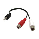 CABO DE ÁUDIO PARA TV LED SAMSUNG 2RCA F + P2 ESTÉREO 15 CM - PC / 5