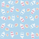 Papel De Parede Infantil Milk Shake E Donuts