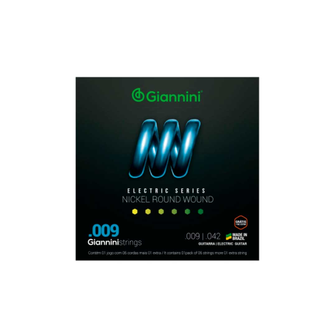 Encordoamento Giannini P/guitarra Niquel 0.009 Geegst.9