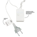 Cascata em V Estrela Natal 3 Metros 8 Funções 136 LEDs Branco Quente 220v