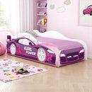 Cama Carro Menina Rosa Kids Solteiro