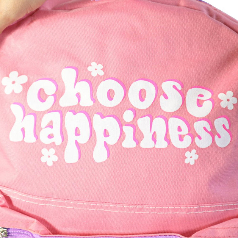 Bolsa Mochila Feminina Escolar Choose Happiness - Sortida