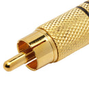 Conector Linha Rca Macho Metal Gold Preto Storm 10 Unidades
