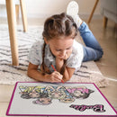 Tapete Mágico Acqua Barbie Com 6 Canetas Laváveis 50x50cm