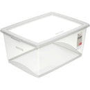 Caixa Plástica Multiuso Cristal 60l Com Trava - 63x41x30,5cm