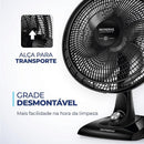 Ventilador De Mesa Super Power 40cm 6 Pás 127v Preto - Mondial