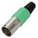 CONECTOR CANNON DE MICROFONE MACHO PROFISSIONAL VERDE - PC / 5