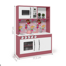 Cozinha Infantil Fogão Branco Rosa