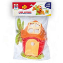 Brinquedo Educativo Casa Moinho Com Formas E Coelhinhos
