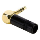 Conector P2 Stereo 90 Graus Preto Metal Gold Storm 10 Unidades