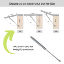 Par De Pistão Mola A Gás P/ Porta Móveis Armários 784n/80kgf - UN / 2