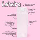Garrafa Caixa de Leite Transparente 1 Litro