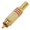 PLUG ESPECIAL RCA DOURADO VERMELHO COM MOLA 6,00 MM - PC / 10