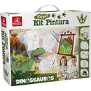 Brinquedo Para Colorir Dinossauros Super Kit - 04 Telas Para Pintura