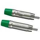 Plug Rca Macho Nickel Verde 10 Un Wireconex