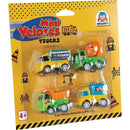 Conjunto Carrinho A Fricção Mini Velozes Trucks Com 4 Unidades