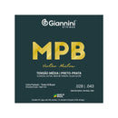 Encordoamento Giannini P/violão Nylon Preto/prata Genwbs