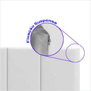 Cabeceira Casal Laura 1,40 Almofadada Corino Branco