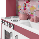 Cozinha Infantil Fogão Branco Rosa