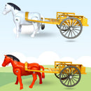 Cavalinho Brinquedo Com Carroça Anda Animal Cavalo Infantil