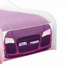 Cama Carro Menina Rosa Kids Solteiro