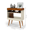 Aparador Buffet Adega Aspen Off White Caramelo