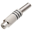 Conector Rca Femea Metal Níquel Preto Storm 10 Unidades